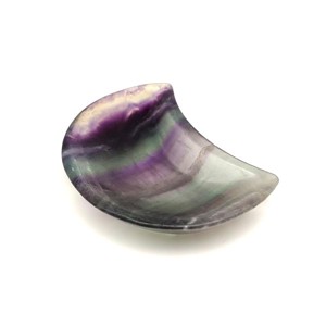 Fluorit szivárvány tál hold 8-10cm, Otthon & Életmód, Dekoráció, Asztal és polc dekoráció, Dekorációs tál, tartó, , MESKA