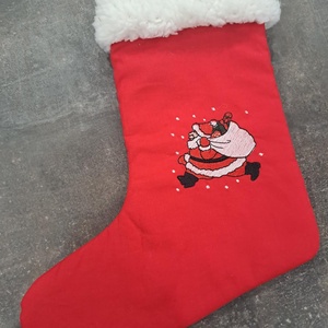 Varrott Mikulás csizma, Karácsony, Mikulás, Mikulás csizma és zokni, Varrás, MESKA