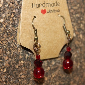 Bordó gyöngy fülbevaló - ékszer - fülbevaló - lógó fülbevaló - Meska.hu Bordó gyöngy fülbevaló - ékszer - fülbevaló - lógó fülbevaló - Meska.hu