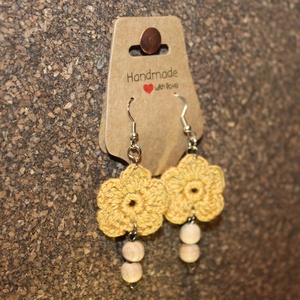 Sárga horgolt fülbevaló - ékszer - fülbevaló - lógó fülbevaló - Meska.hu Sárga horgolt fülbevaló - ékszer - fülbevaló - lógó fülbevaló - Meska.hu