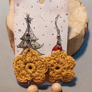  Horgolt karácsonyi fülbevaló - Meska.hu
