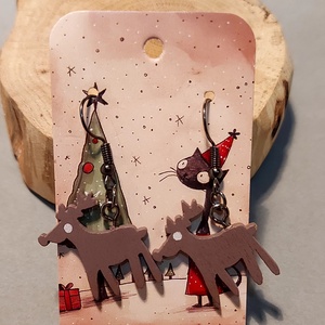 Karácsonyi fülbevaló - ékszer - fülbevaló - lógó fülbevaló - Meska.hu