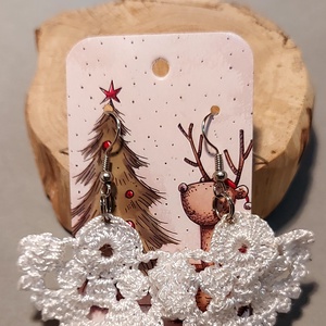  Horgolt karácsonyi fülbevaló - Meska.hu