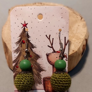  Horgolt karácsonyi fülbevaló - Meska.hu