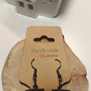 Gőzölt tölgy fa kézműves fülbevaló, Ékszer, Fülbevaló, Lógó fülbevaló, Famegmunkálás, Ékszerkészítés, MESKA