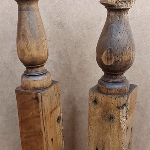 Country stílusú  tölgyfa bútorból készített gyertyatartó párban - otthon & életmód - gyertya, illat, aroma - gyertyatartó - Meska.hu
