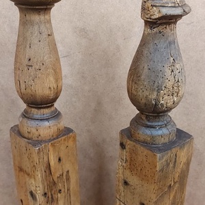 Country stílusú  tölgyfa bútorból készített gyertyatartó párban - otthon & életmód - gyertya, illat, aroma - gyertyatartó - Meska.hu