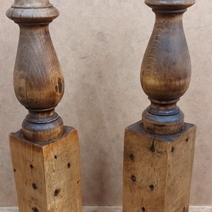 Country stílusú  tölgyfa bútorból készített gyertyatartó párban - otthon & életmód - gyertya, illat, aroma - gyertyatartó - Meska.hu