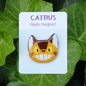 Catbus hűtőmágnes - Ghibli kollekció, Otthon & Életmód, Konyhafelszerelés, tálalás, Konyhai dekoráció, Hűtőmágnes, Gyurma, Festett tárgyak, MESKA