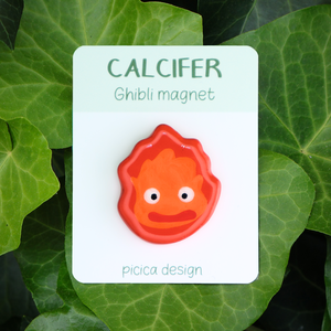 Calcifer hűtőmágnes - Ghibli kollekció, Otthon & Életmód, Konyhafelszerelés, tálalás, Konyhai dekoráció, Hűtőmágnes, Gyurma, Festett tárgyak, MESKA