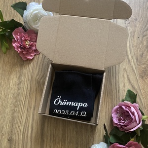 Örömapa ajándék zokni, esküvői szülőköszöntő ajándék box - esküvő - emlék & ajándék - szülőköszöntő ajándék - Meska.hu