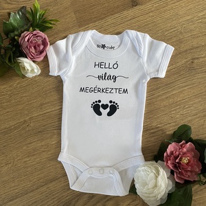 Baba köszöntő body- egyedi felirattal - Meska.hu