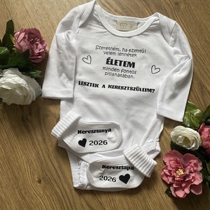 Keresztszülő felkérő ajándék csomag - játék & sport - babalátogató ajándékcsomag - Meska.hu
