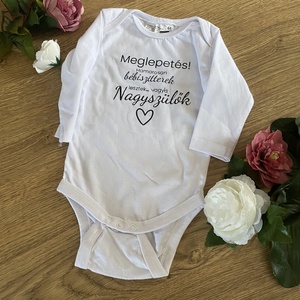 Baba bejelentő body - játék & sport - babalátogató ajándékcsomag - Meska.hu