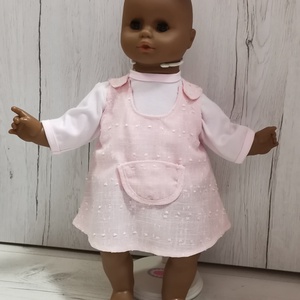50-55 cm-es játékbaba ruha, ruha pólóval  - játék & sport - baba & babaház - babaruha, babakellék - Meska.hu