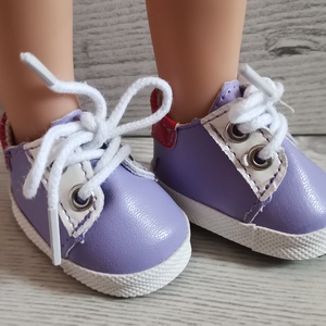 32 cm-es Paola Reina típusú játékbaba sport cipő (lila) , Játék & Sport, Baba & babaház, Babaruha, babakellék, Varrás, Meska