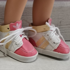 32 cm-es Paola Reina típusú játékbaba magas szárú  sport cipő (arany /fehér /rózsaszín) , Játék & Sport, Baba & babaház, Babaruha, babakellék, Varrás, Meska