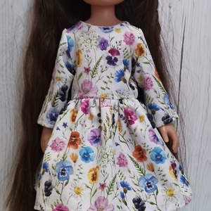 32 cm-es Paola Reina játékbaba ruha bugyival ( virágos )  - Meska.hu