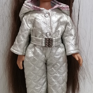 32 cm-es Paola Reina típusú játékbaba ruha, overál ( ezüst )  - Meska.hu