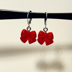 Cuki Masni fülbevaló ezüst színű akasztóval - ékszer - fülbevaló - lógó fülbevaló - Meska.hu