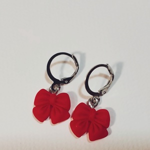 Cuki Masni fülbevaló ezüst színű akasztóval - ékszer - fülbevaló - lógó fülbevaló - Meska.hu