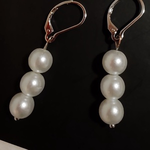 Gyöngyös fülbevaló - elegáns - Meska.hu