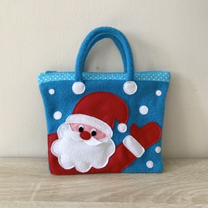 Kistáska mikuláscsomagnak, Karácsony, Mikulás, Mikulás zsák, Varrás, MESKA