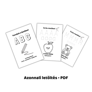 ABC gyakorló foglalkoztató füzet 4-6 éveseknek � letölthető PDF, Játék & Sport, Készségfejlesztő és Logikai játék, Oktató játékok, Fotó, grafika, rajz, illusztráció, MESKA