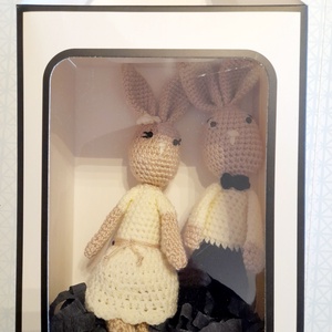 Horgolt nyuszipár- esküvőre, eljegyzésre. - esküvő - esküvői szett - Meska.hu