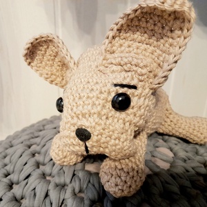 Kézzel horgolt bulldog kutyus. - játék & sport - plüssállat & játékfigura - más figura - Meska.hu