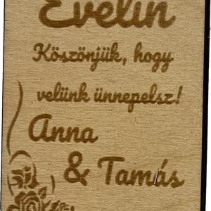 Esküvői ültetőkártya / üdvözlő ajándék, Esküvő, Meghívó & Kártya, Ültetési rend, Gravírozás, pirográfia, Meska