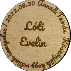 Esküvői ültetőkártya / üdvözlő ajándék, Esküvő, Meghívó & Kártya, Ültetési rend, Gravírozás, pirográfia, Meska