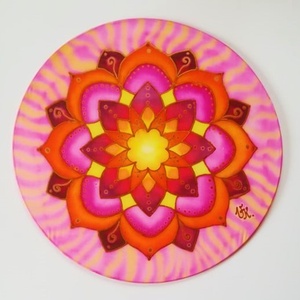 Rózsakert selyem mandala, Otthon & Lakás, Dekoráció, Spiritualitás, Mandala, Selyemfestés, Meska