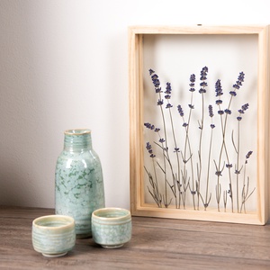 Levendula virágok natúr fa keretben 21 x 38 x 4.4 cm - otthon & életmód - dekoráció - kép & falikép - képkeret - Meska.hu