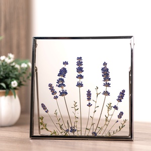 Levendula virágok ezüstös keretben 16 x 16 cm - otthon & életmód - dekoráció - kép & falikép - képkeret - Meska.hu