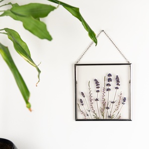 Levendula és rózsaszín csarab virágok ezüstös keretben 16 x 16 cm - otthon & életmód - dekoráció - kép & falikép - képkeret - Meska.hu
