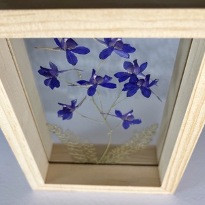 Préselt szarkaláb natúr fa keretben 10.6 x 15 x 4.1 cm - otthon & életmód - dekoráció - kép & falikép - képkeret - Meska.hu