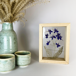 Préselt szarkaláb natúr fa keretben 10.6 x 15 x 4.1 cm - otthon & életmód - dekoráció - kép & falikép - képkeret - Meska.hu