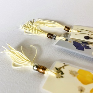 1# Préselt virágos laminált könyvjelző 3 db-os csomagban 20 cm x 4 cm  - otthon & életmód - dekoráció - kép & falikép - üvegkép - Meska.hu