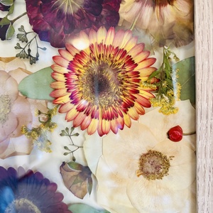 Esküvői csokor préselés 50x60 cm lebegő keretben - egyedi megrendelésre - otthon & életmód - dekoráció - virágdísz és tartó - virágbox, virágdoboz - Meska.hu