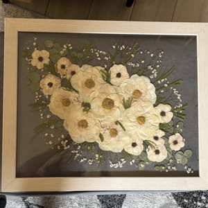 Esküvői csokor préselés 40x50 cm lebegő keretben - egyedi megrendelésre - otthon & életmód - dekoráció - virágdísz és tartó - virágbox, virágdoboz - Meska.hu