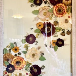 Esküvői csokor préselés, örökcsokor 40x50 cm lebegő keretben - egyedi megrendelésre - otthon & életmód - virágdekoráció - virágdíszek - fali virágdekoráció - Meska.hu