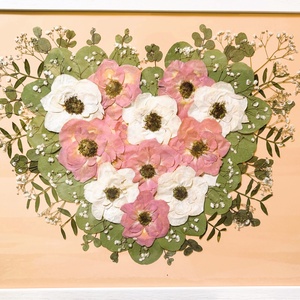 Örökcsokor 30x40 cm keretben, esküvői csokor - egyedi megrendelésre - otthon & életmód - vallás - temetkezési tárgy - sírcsokor, virág dekoráció - Meska.hu