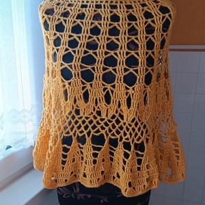 Napsugárrövid poncsó, Ruha & Divat, Női ruha, Poncsó, Horgolás, MESKA