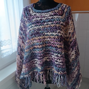 Levendula Liget poncsó - Meska.hu