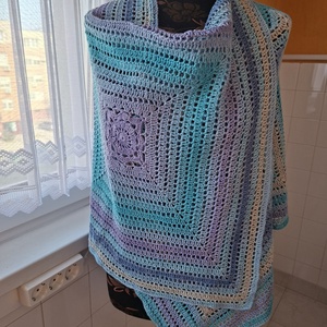 Poncsó +kendő egyben - ruha & divat - női ruha - poncsó - Meska.hu