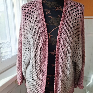 SzürkeségDivatos hexagon kardigán - Meska.hu