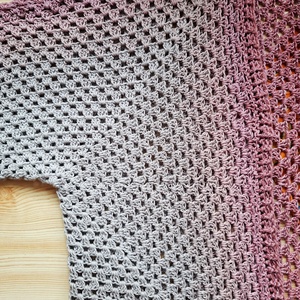 SzürkeségDivatos hexagon kardigán - ruha & divat - női ruha - kardigánok - Meska.hu