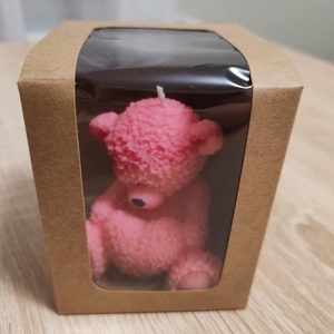 Szivecskés maci  - otthon & életmód - gyertya, illat, aroma - gyertya - Meska.hu