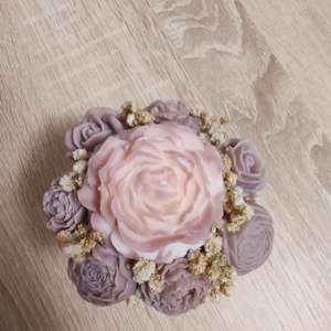 Virágcsokor gyertya pohárban - otthon & életmód - gyertya, illat, aroma - gyertya - Meska.hu